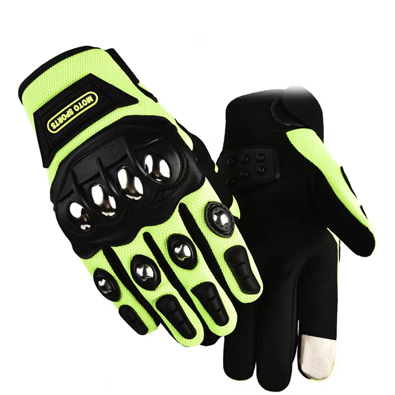 Motorcycle Glove Knuckle - Tactical Gloves Steel Safety Outdoor Cycling