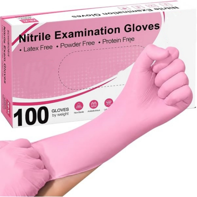 100-200PCS Pink Nitrile Dispos - огляд і ціна Rubber Glove Cleaning