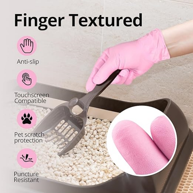 100-200PCS Pink Nitrile Dispos - огляд і ціна Rubber Glove Cleaning