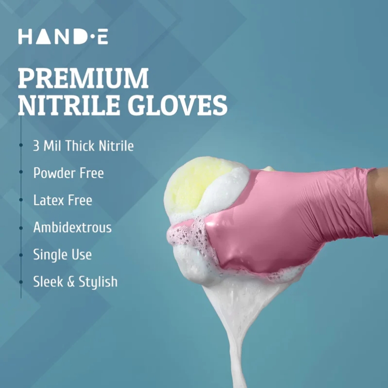 100-200PCS Pink Nitrile Dispos - огляд і ціна Rubber Glove Cleaning
