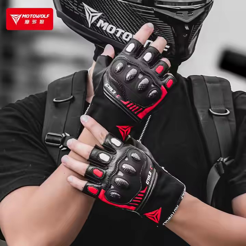 Half Finger Motorcycle Gloves  - огляд і ціна Motorcycle Glove Knuckle